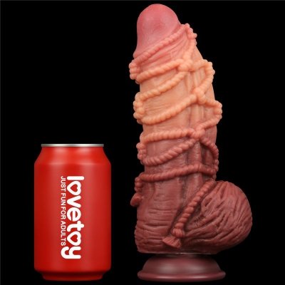 9.5&#039;&#039; DUAL LAYERED PLATINUM SILICONE COCK WIT