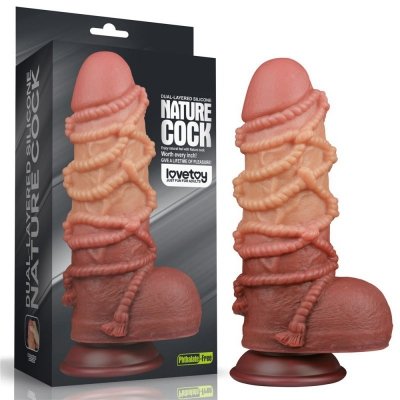 9.5&#039;&#039; DUAL LAYERED PLATINUM SILICONE COCK WIT