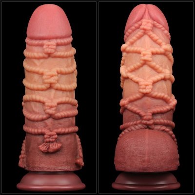 9.5&#039;&#039; DUAL LAYERED PLATINUM SILICONE COCK WIT