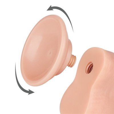 DILDO 8&#039;&#039; SLIDING SKIN DUAL LAYER DONG FLESH
