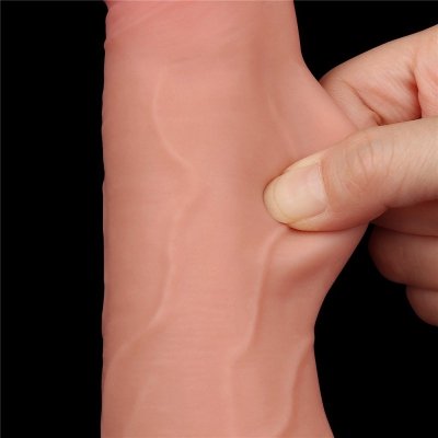 DILDO 8.5&#039;&#039; SLIDING SKIN DUAL LAYER DONG FLESH