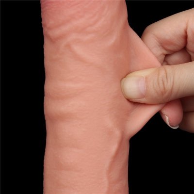 DILDO 9.5&#039;&#039; SLIDING SKIN DUAL LAYER DONG FLESH