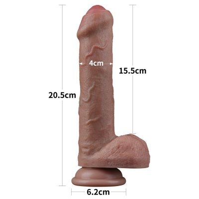 DILDO 8&#039;&#039; DUAL LAYERED SILICONE COCK
