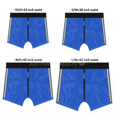 CHIC STRAP-ON SHORTS (28 - 31 CALI W PASIE) NIEBIESKI