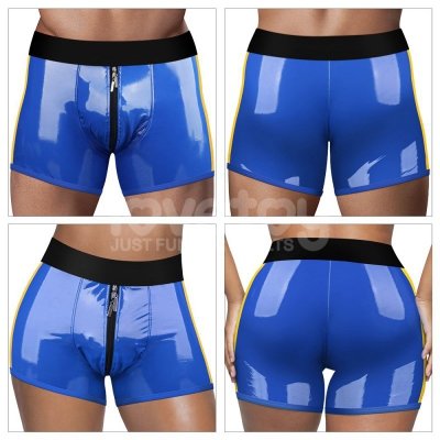 CHIC STRAP-ON SHORTS (32 - 35 CALI W PASIE) NIEBIESKI