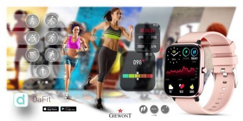 Smartwatch GIEWONT Dynamic SmartCall GW230-1 - Rose Gold/Powder Pink