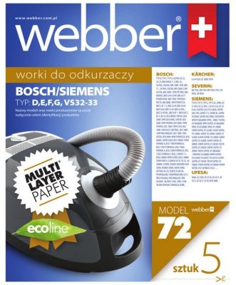 Worki Webber Electrolux Siemens VS32 (72 multi layer paper)
