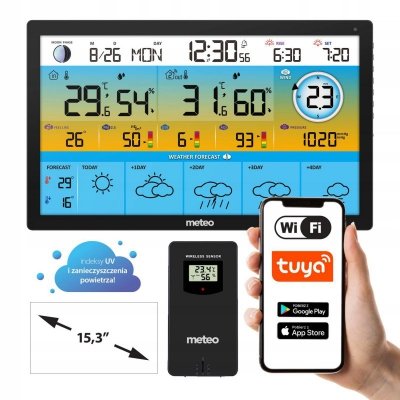 MULTI STACJA POGODOWA METEO SP500 WIFI POMIAR JAKOŚCI POWIETRZA