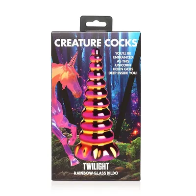 Tęczowe szklane dildo  XR Brands