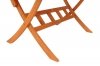 Zestaw mebli ogrodowych Bradford 160  z 4 krzesłami Calgary (drewno z certyfikatem FSC) i 4 poduszkami Szary Bradford 160x90