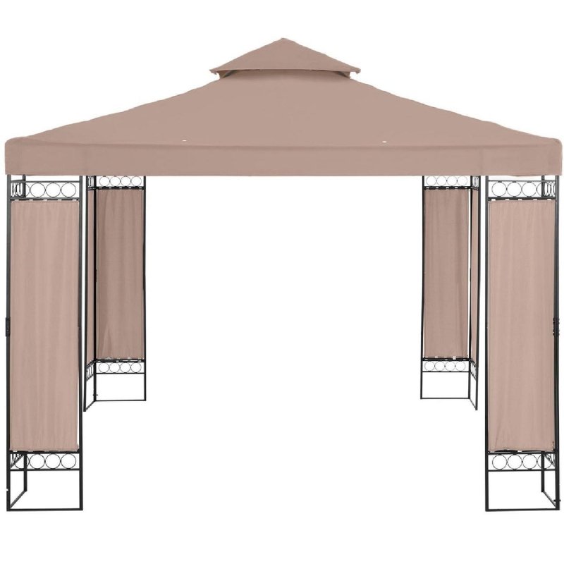 Pawilon ogrodowy namiot altana zadaszenie składane 3 x 3 x 2.6 m beżowe