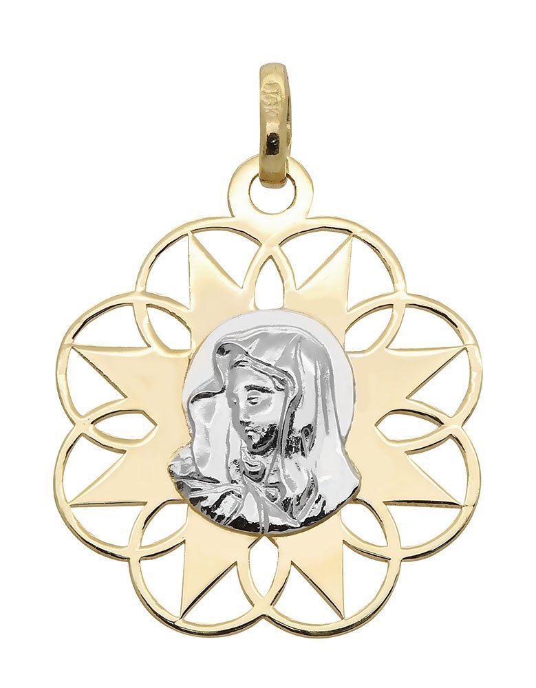 Medalik złoty 585 Matka Boska