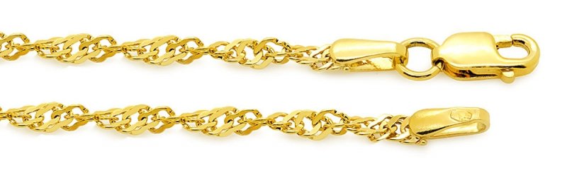 Złoty naszyjnik 585 14k KORONA z łańcuszkiem | GRAWER | ETUI