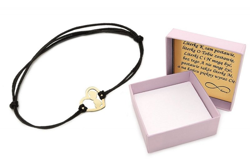 Złota bransoletka 585 rzemyk