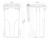 Pojemnik na odpady MGB 120l EUROPLAST Czerwony 