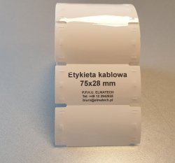 Etykieta kablowa biała eti-K/75x28 do opisu kabli ziemnych