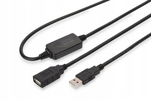 DIGITUS Kabel przedłużacz USB A 2.0 aktywny 10m
