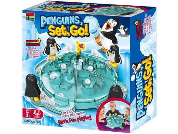 Rodzinna gra zręcznościowa, planszowa PINGWINKOWE PIŁKARZYKI, Piłka nożna &quot;Penguins, Set, Go!&quot;