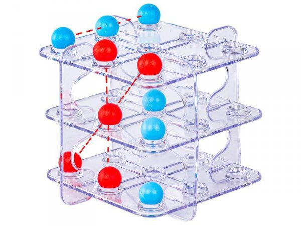 Gra logiczna TIC TAC TOE Układanka Łamigłówka, Kółko Krzyżyk 3D, 3 w Rzędzie