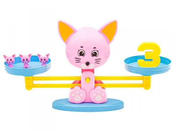 Gra Nauka Liczenia - Równoważnia Waga Szalkowa Kot - Cat Balance
