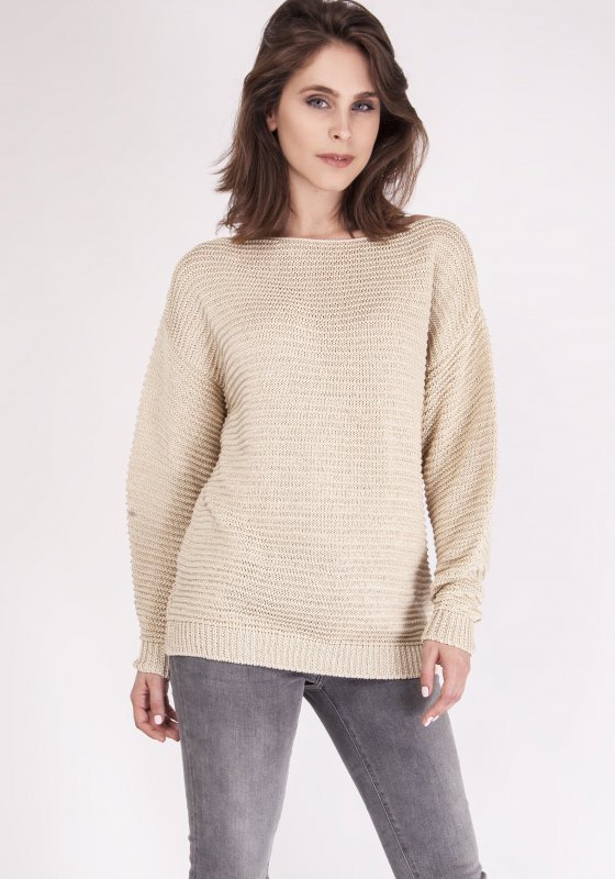 Sweter damski MKM Beatrix SWE 097 Beżowy