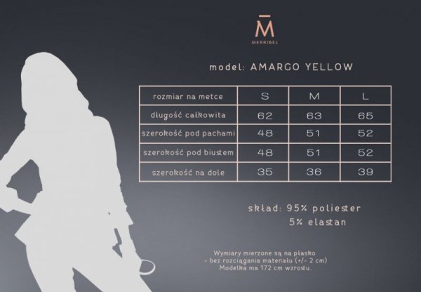 Bluzka damska Merribel Amargo Yellow
