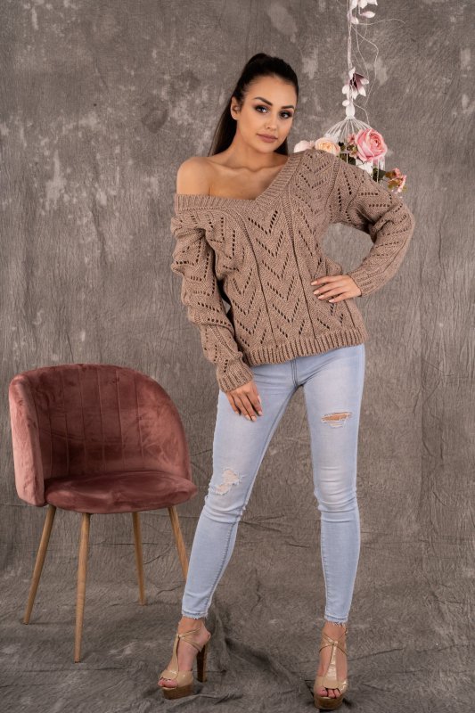 Sweter damski Merribel Manesa Mocca
