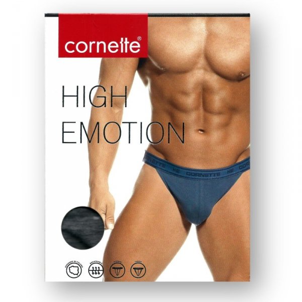 Slipy męskie Cornette Tanga High Emotion grafitowe