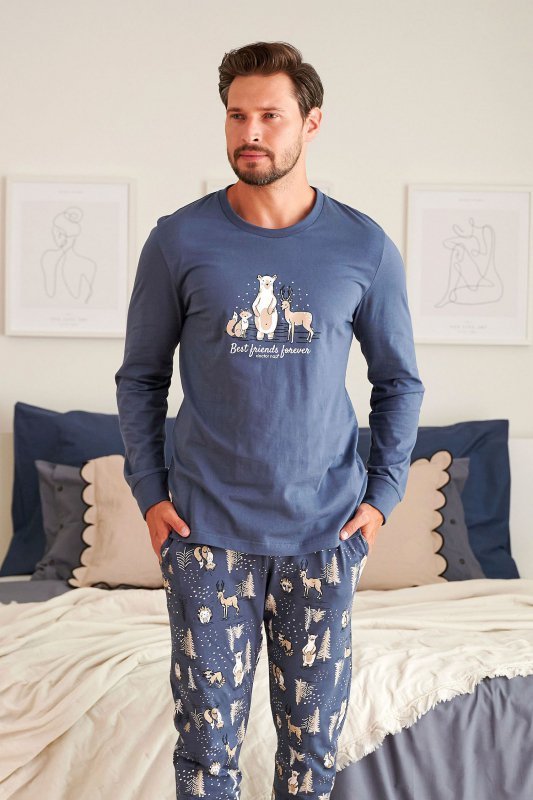 Piżama męska Doctor nap PMB 4329 deep blue plus