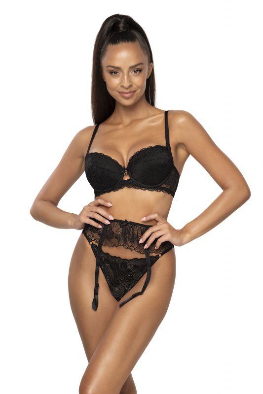 Biustonosz push-up Lindsay 0203/11 czarny Mat