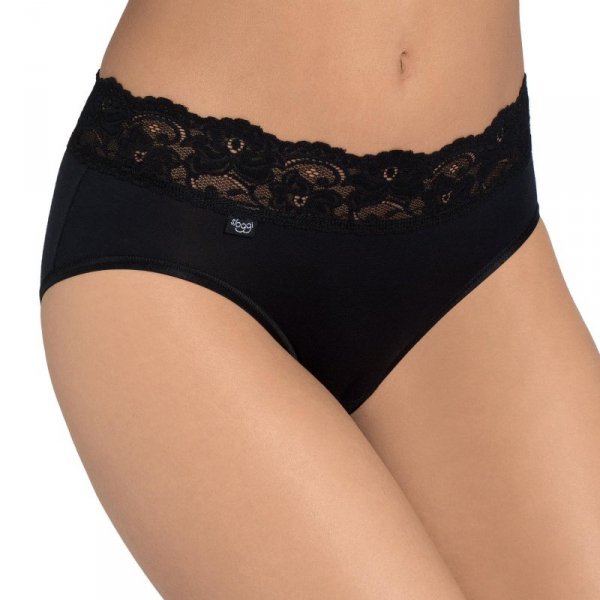 Figi damskie Romance Midi czarne Sloggi