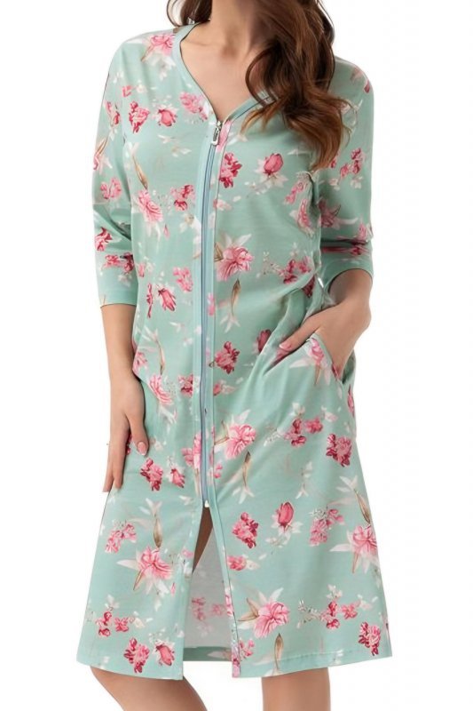 Szlafrok damski 392 3XL pistacjowy Luna