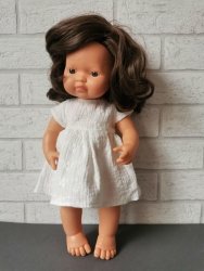Olimi, sukienka dla lalki Miniland 38cm, haft