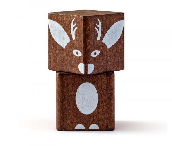 Woody zestaw klocków drewnianych leśne zwierzęta