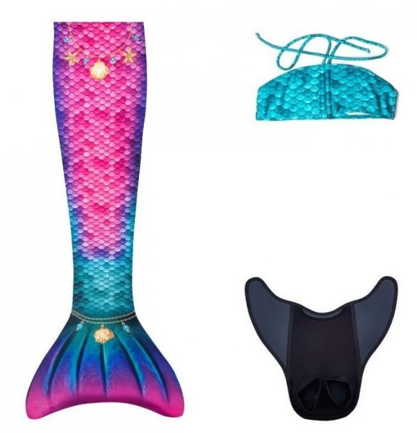 Syreni ogon - monopłetwa Aquaris do pływania Star + Bikini różne rozmiary