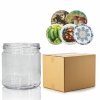 405 ml glass jar with fruit lid – front view