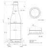 Rysunek techniczny butelki NRW 500 ml na koktajle, hurtowo i stylowo.