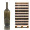 1.5 L wine bottle on rustic table next to grapes