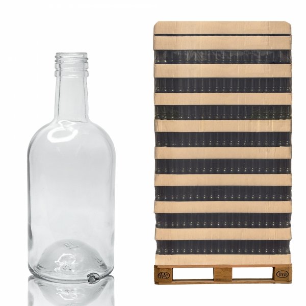 Szklana butelka Blanka 500 ml na alkohol – paleta 1512 szt. idealna dla hurtu.