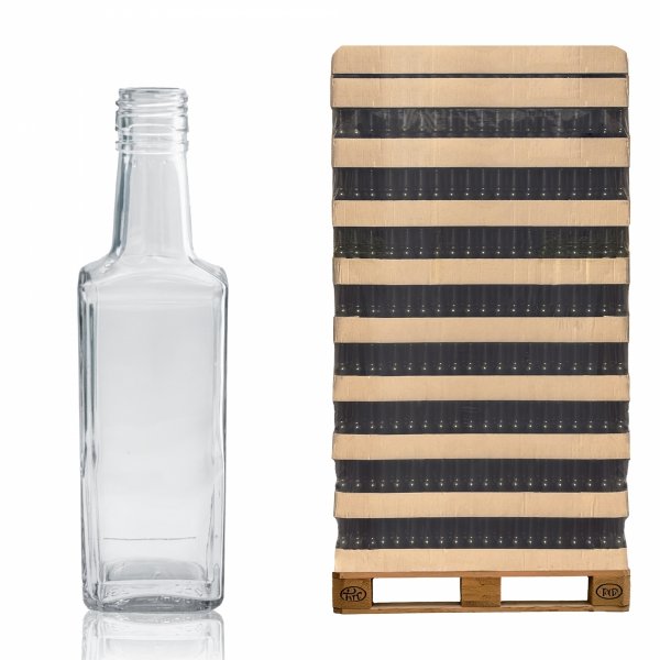 Szklana butelka Kapral 250 ml na alkohol – paleta 3402 szt. idealna dla hurtu