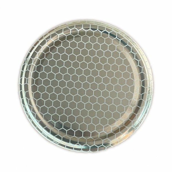 500 ml glass jar with bee-themed lid – front view