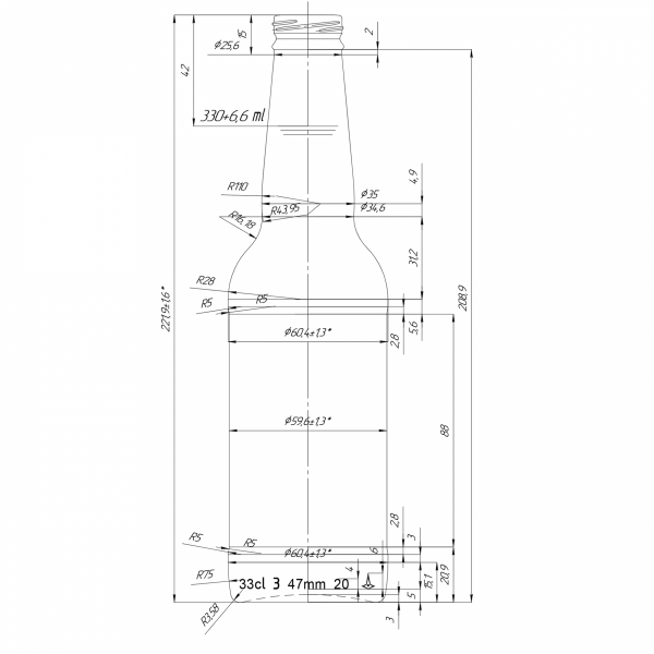 RSZ Butelka Long-neck light twist/off 330 ml - Paleta 3249 szt 