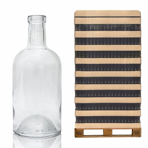 Szklana butelka Blanka korek 500 ml na alkohol – paleta 1638 szt. idealna dla hurtu.