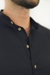 Koszula męska LH04 - w kolorze czarnym