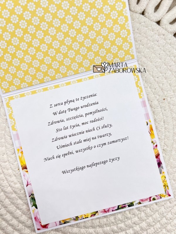 Wiosenna kartka Wszystkiego Najlepszego