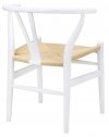 Krzesło WISHBONE białe/naturalne