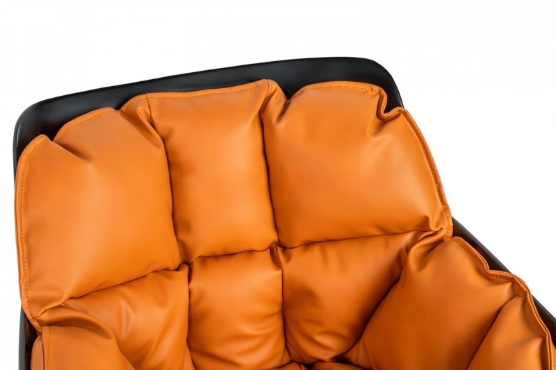 Krzesło obrotowe SHIBA brązowo-czarne detal poduszka