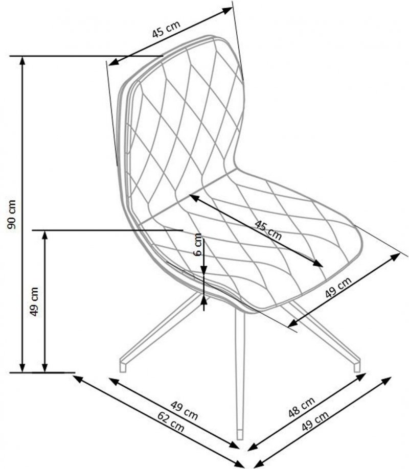 Krzesło K237 wymiary