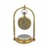 Marynistyczny zegar mosiężny z kompasem na zawiesiu NC1880