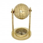 Dekoracyjny Globus mosiężny z kompasem MX1160